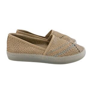 Free People Santorini Woven Leather Slip On Shoes